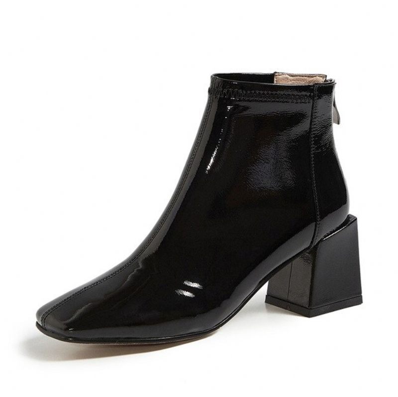 Tirzo Booties Ankellängd - Karamell grisskinn