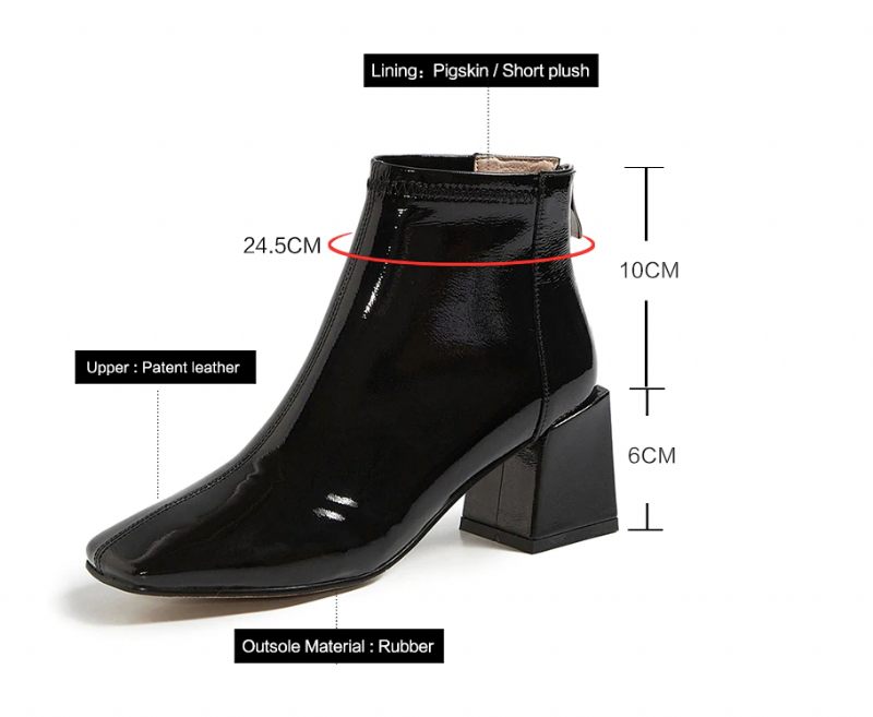 Tirzo Booties Ankellängd - Karamell grisskinn