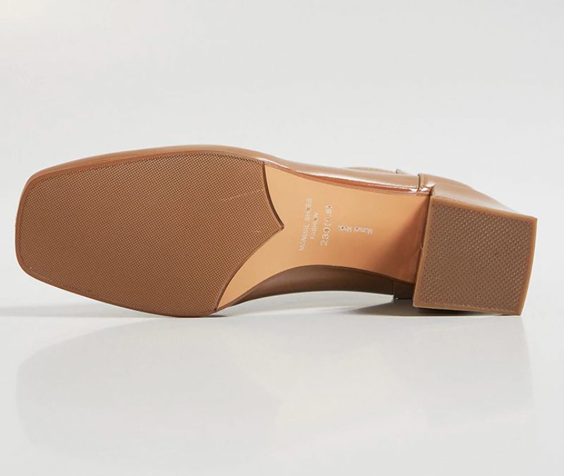Tirzo Booties Ankellängd - Karamell grisskinn