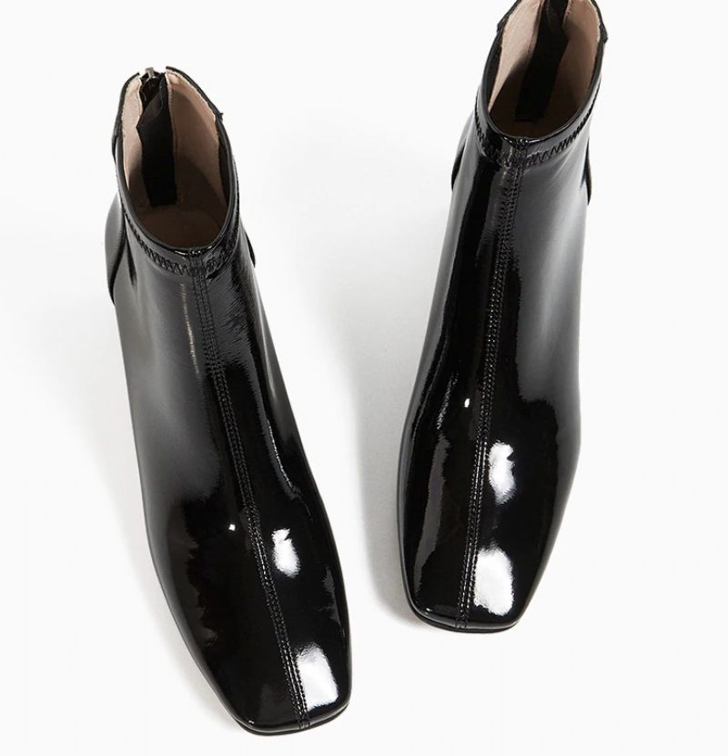 Tirzo Booties Ankellängd - Karamell grisskinn