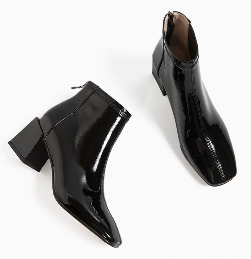 Tirzo Booties Ankellängd - Karamell grisskinn
