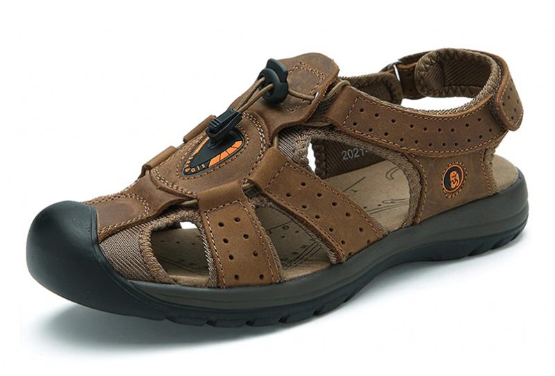 Tjärad Modesandal För Män - Oliv