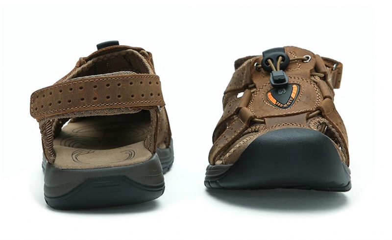 Tjärad Modesandal För Män - Oliv