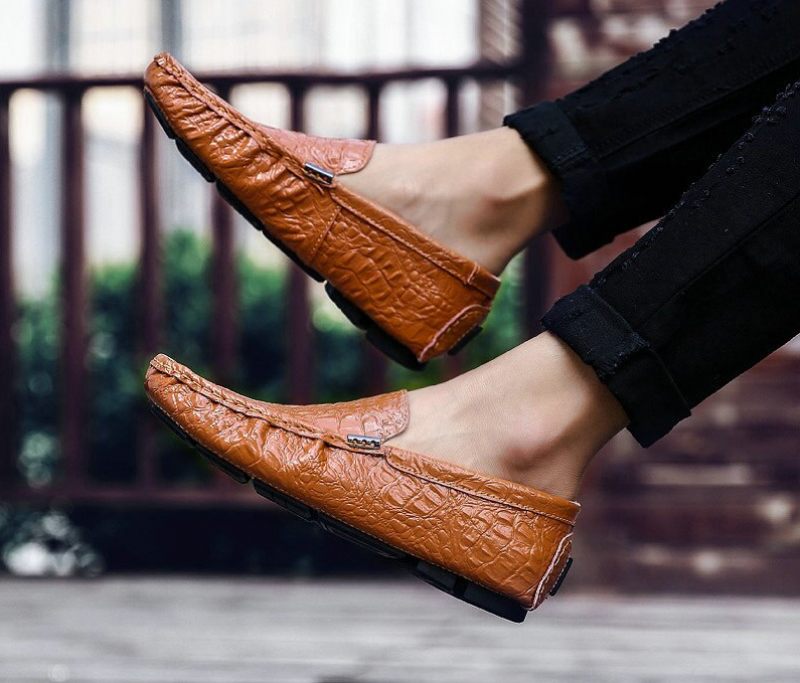 Travis Loafers Skor För Män - Orange