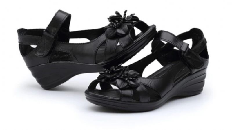 Trina Elegant Wedge Sandal För Kvinnor - Svart
