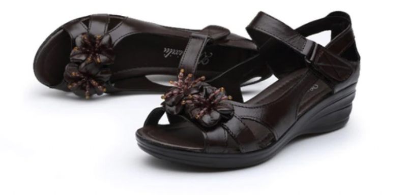 Trina Elegant Wedge Sandal För Kvinnor - Svart