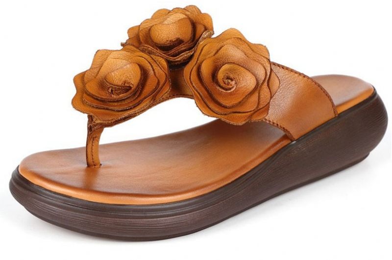 Trina Platt Kil Sandal För Kvinnor - Brun