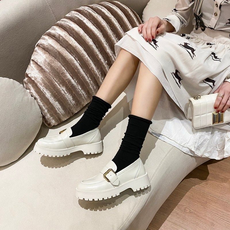 Tula Damplattform Slip-on Loafer Svarta Skor - Svart