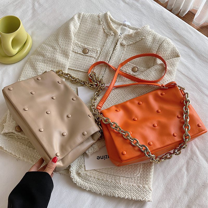 Tulia Damkedja I Läder Lyxig Designer Crossbody-handväska - Svart