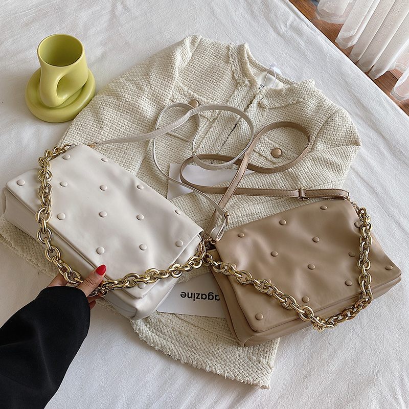 Tulia Damkedja I Läder Lyxig Designer Crossbody-handväska - Svart