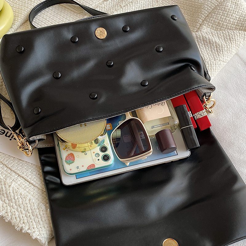 Tulia Damkedja I Läder Lyxig Designer Crossbody-handväska - Svart