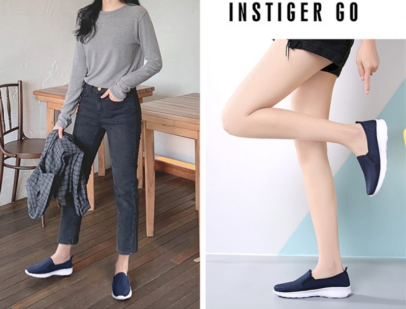 Umai Blåa Slip-on-skor För Kvinnor - Marinblå