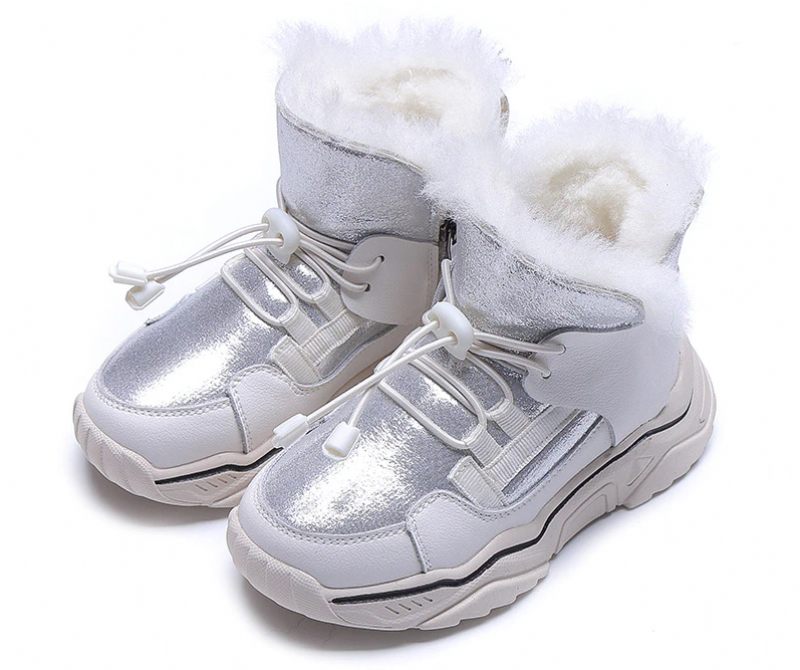 Vazquez Unisex Snösko För Barn - Silverpäls