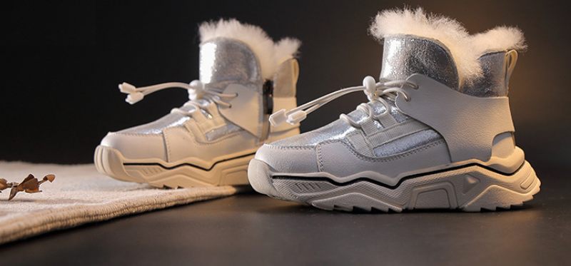 Vazquez Unisex Snösko För Barn - Silverpäls