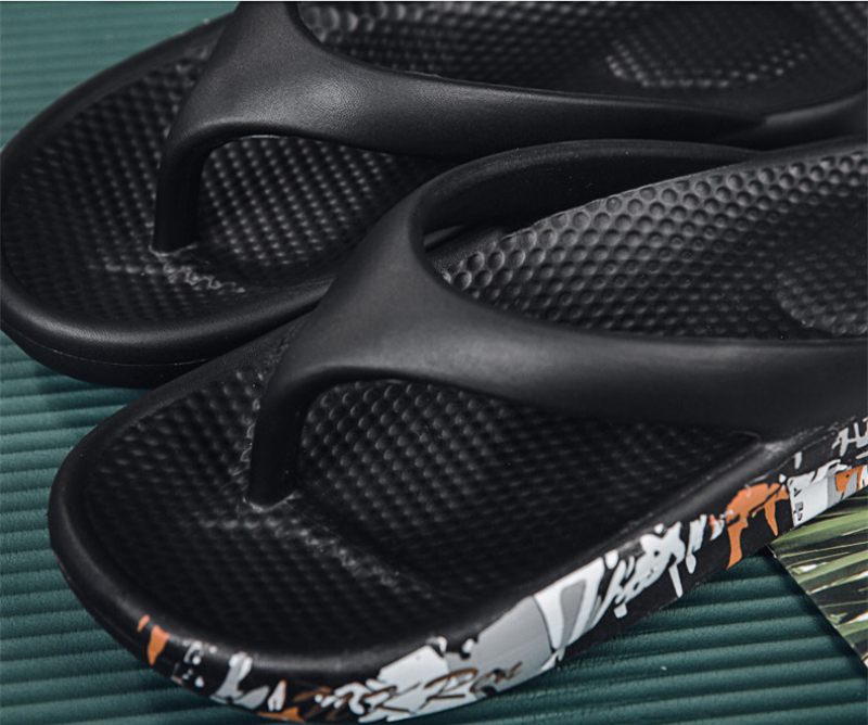 Vendy Casual Flip Flops För Män - Svart