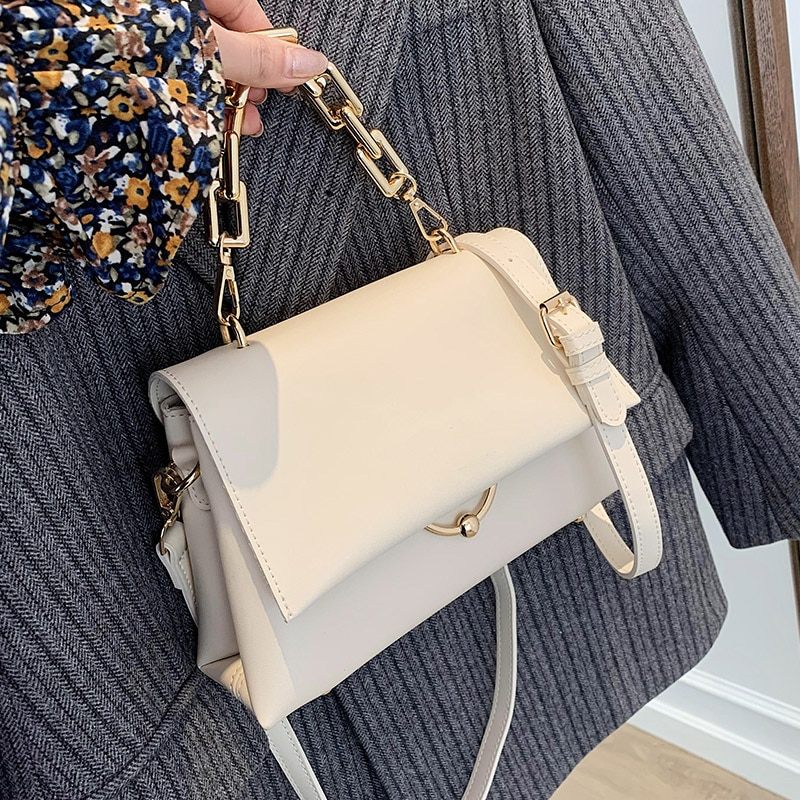 Venia Crossbody-handväska I Läderklaff För Kvinnor - Svart