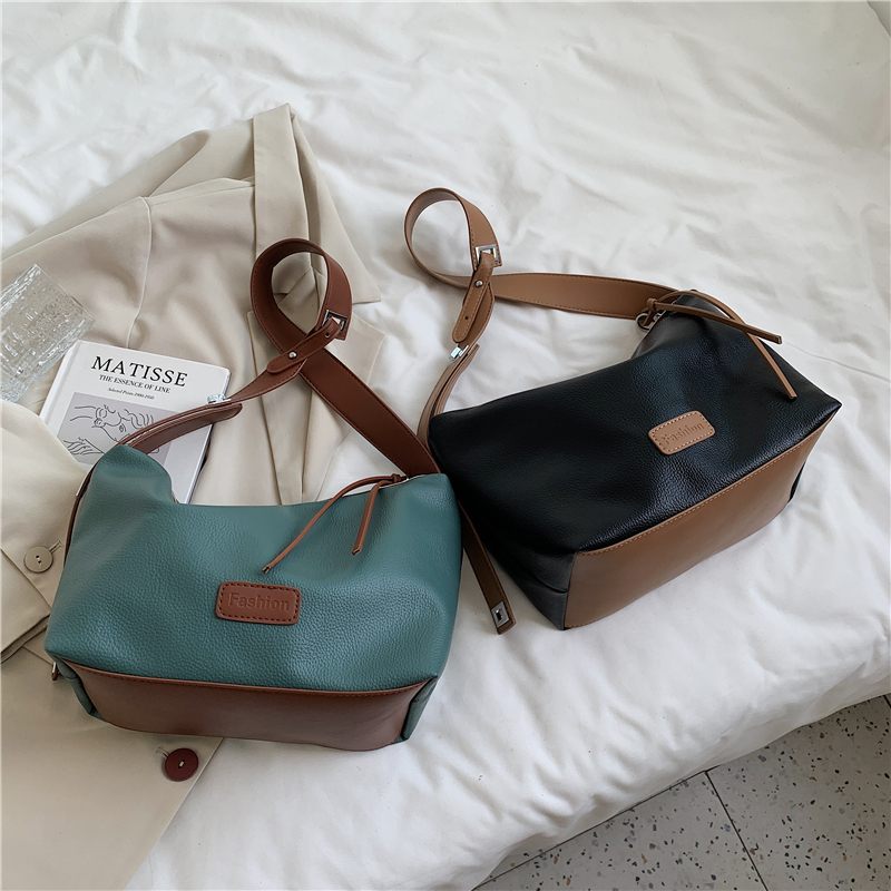 Vennus Crossbody-handväska I Läderdesign För Kvinnor - Svart
