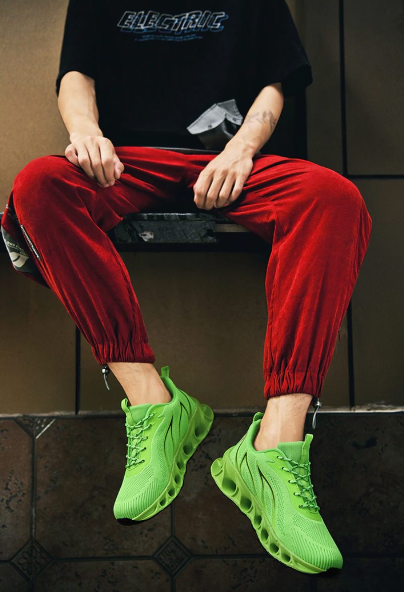 Verane Fashion Sneakers För Män - Grön