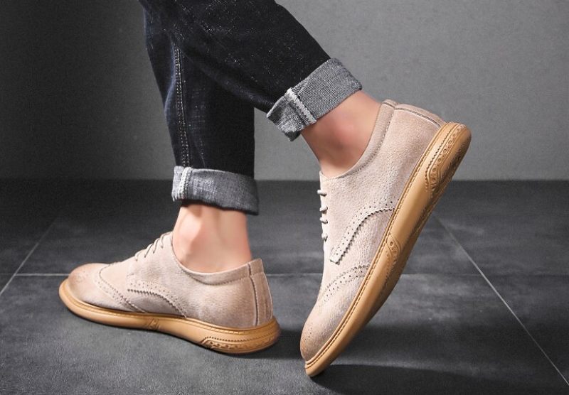 Veret Loafer Finskor För Män - Oliv