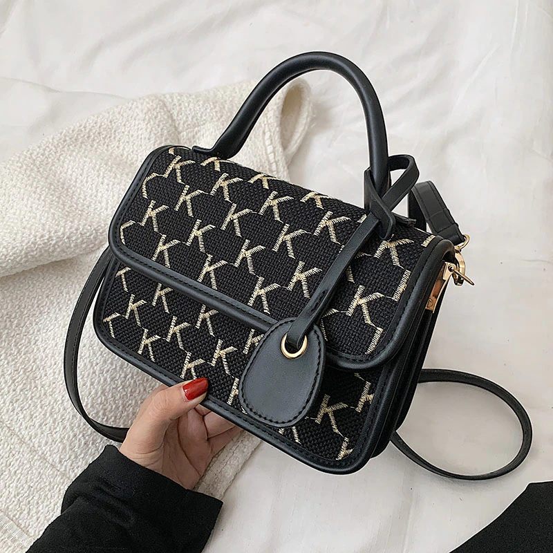Vernon Crossbody-handväska Med Kort Handtag För Kvinnor - Vit med Khaki