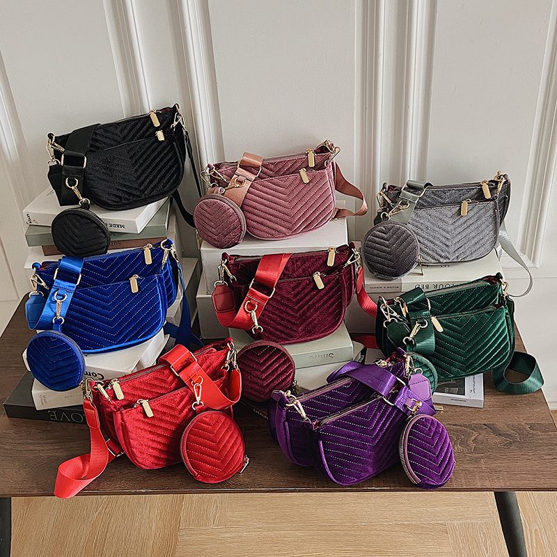 Vicenzo Small Velvet Crossbody Handväska För Kvinnor - Grön