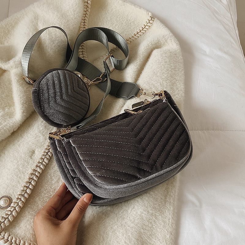 Vicenzo Small Velvet Crossbody Handväska För Kvinnor - Grön