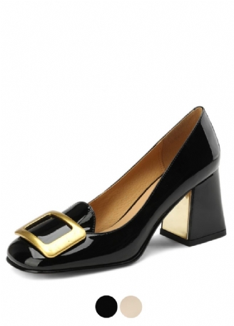 Victoria Dam Elegant Square Heels Pumps