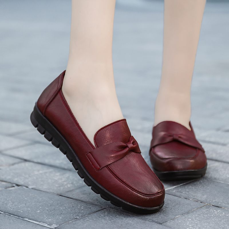 Victoria Dam Retro Casual Loafer Skor I Läder - Svart