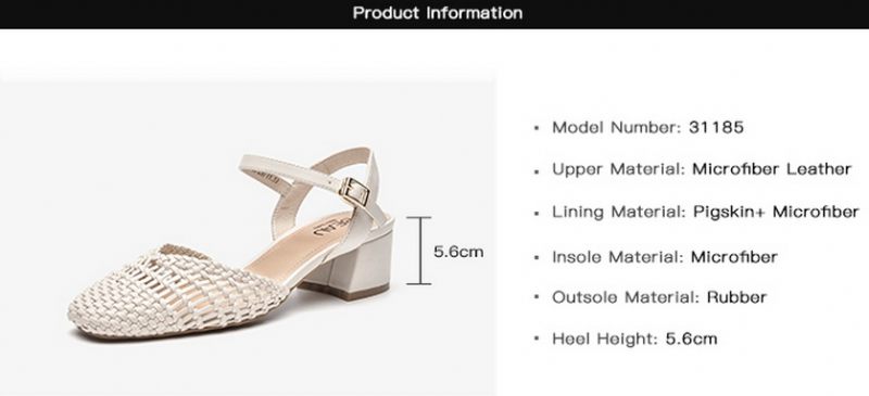 Victorina Lädersandal Med Fyrkantig Tå För Kvinnor - Beige
