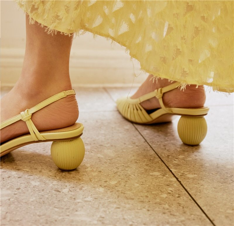Virginia Sandal För Kvinnor - Gul