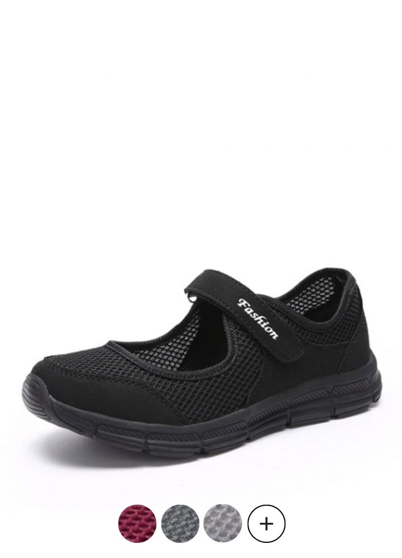 Walker Svarta Slip-on Skor För Kvinnor