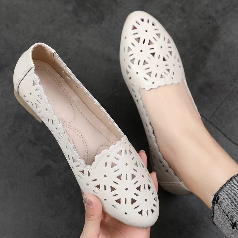 Wissal Dam Loafer Skor - Vit