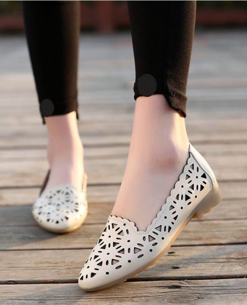 Wissal Dam Loafer Skor - Vit