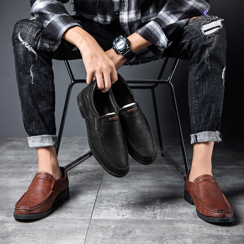 Yagami Herr Loafer Casual Skor - Brun