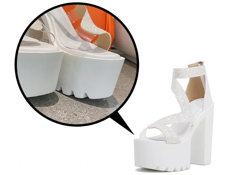 Yerssy Högklackad Sandal För Kvinnor Med Öppen Tå - Svart