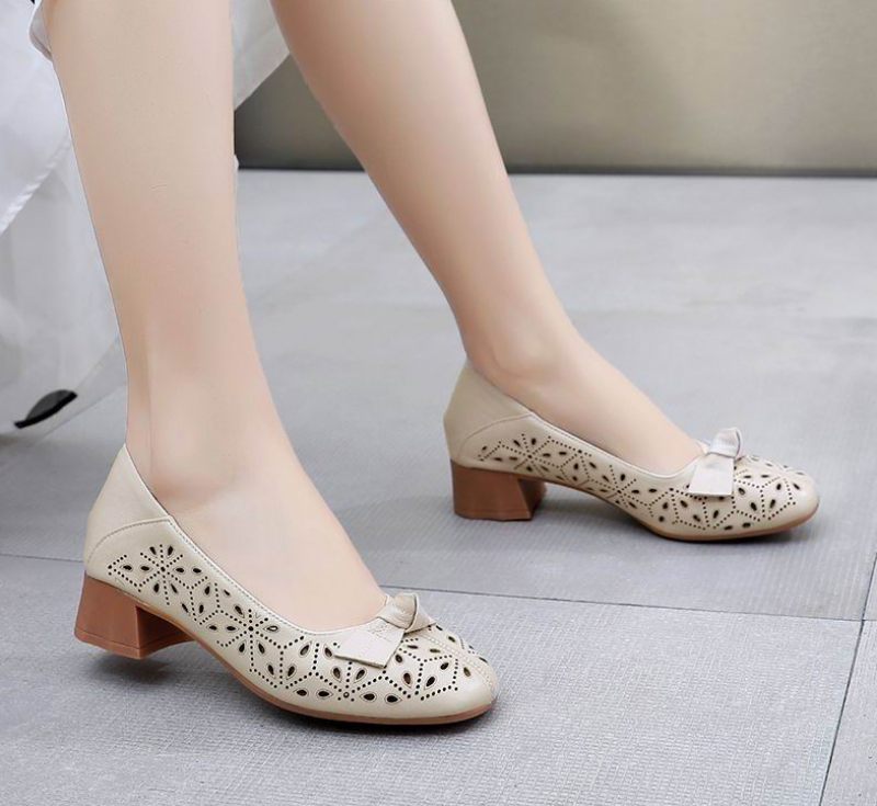 Yisney Casual Pumps För Kvinnor - Beige