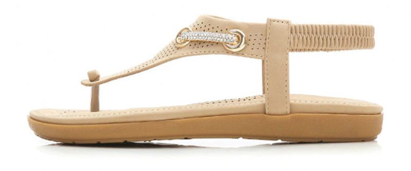 Yudith Sommarsandal Med Platt Klack För Kvinnor - Beige