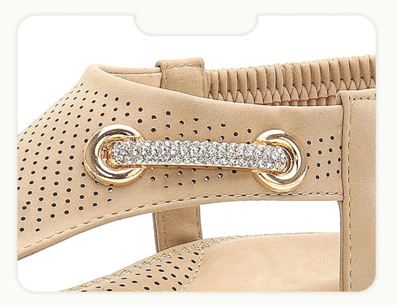 Yudith Sommarsandal Med Platt Klack För Kvinnor - Beige