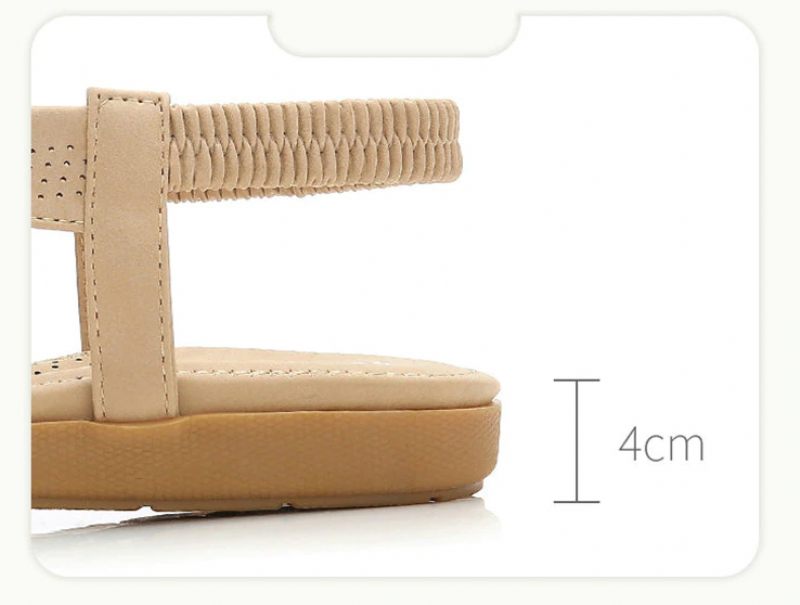 Yudith Sommarsandal Med Platt Klack För Kvinnor - Beige