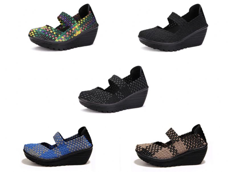 Yuli Wedges-skor För Kvinnor - Svart silver