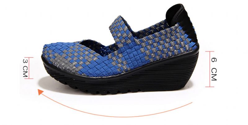Yuli Wedges-skor För Kvinnor - Svart silver