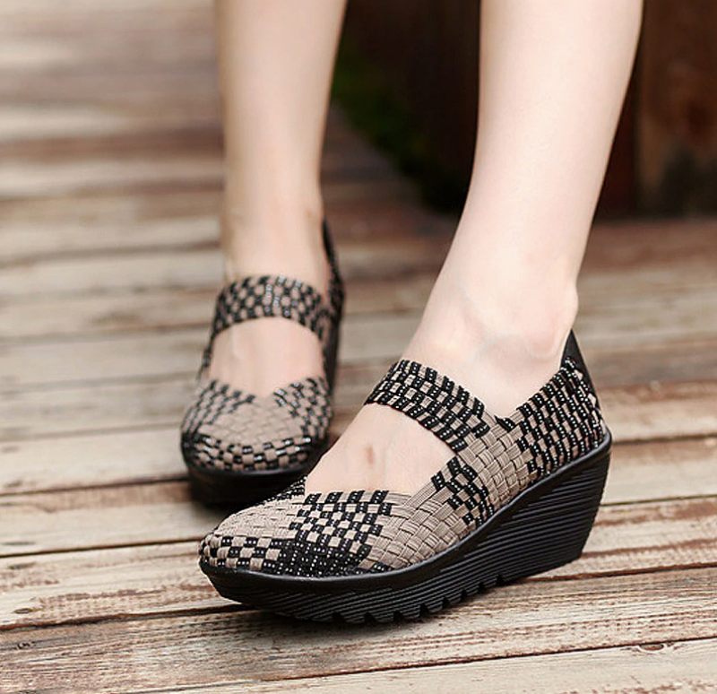 Yuli Wedges-skor För Kvinnor - Svart silver