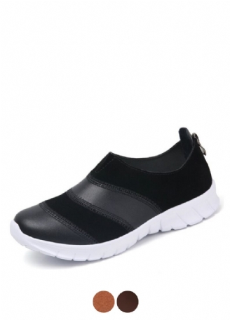 Yusuf Dam Loafer Slip-on Läder Fall Mode Flat Svarta Skor