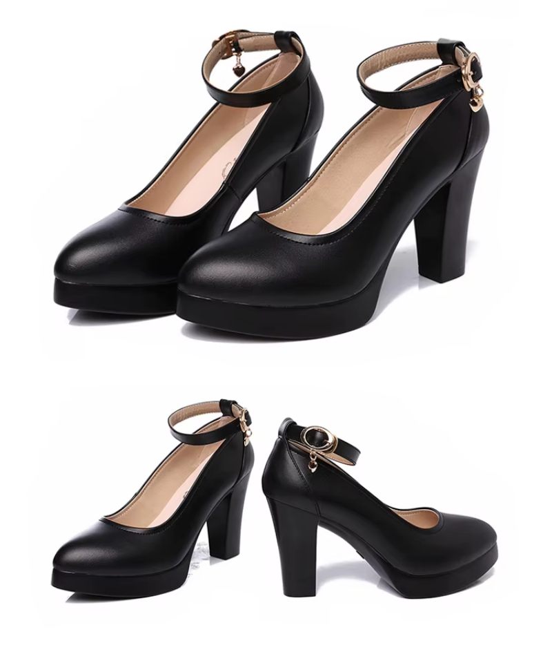 Zalma Kvinnor Casual Almond Toe Pumps - Svart klack 3
