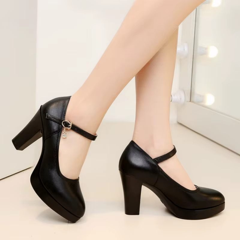 Zalma Kvinnor Casual Almond Toe Pumps - Svart klack 3