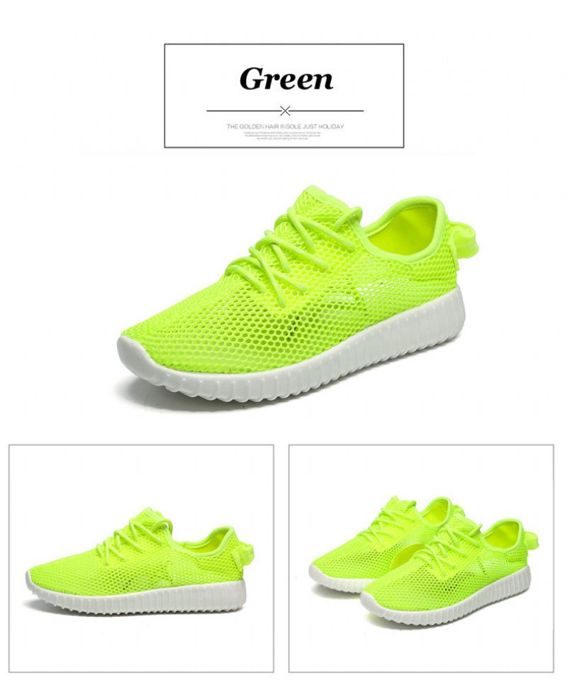 Zinab Sommarsneaker För Kvinnor Med Snörning Mode Andningsbara Meshskor - Grön