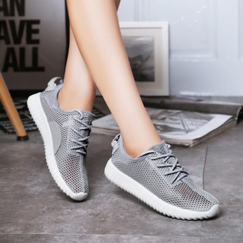 Zinab Sommarsneaker För Kvinnor Med Snörning Mode Andningsbara Meshskor - Grön